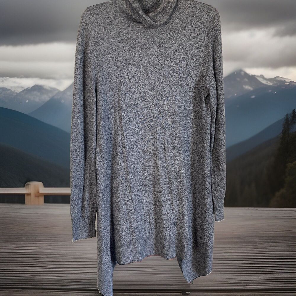 Apt. 9 Top Sweater Large NWOTS Gray Relaxed Long Lightweight Long Sleeves